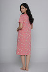 Zivame Farm Lore Knit Cotton Knee Length Nightdress - Pink Icing — thumbnail 3